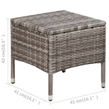 vidaXL 3-delige Bistroset poly rattan bruin