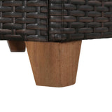 vidaXL 4-delige Loungeset met kussens poly rattan zwart