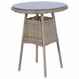 vidaXL 3-delige Bistroset met kussens poly rattan bruin