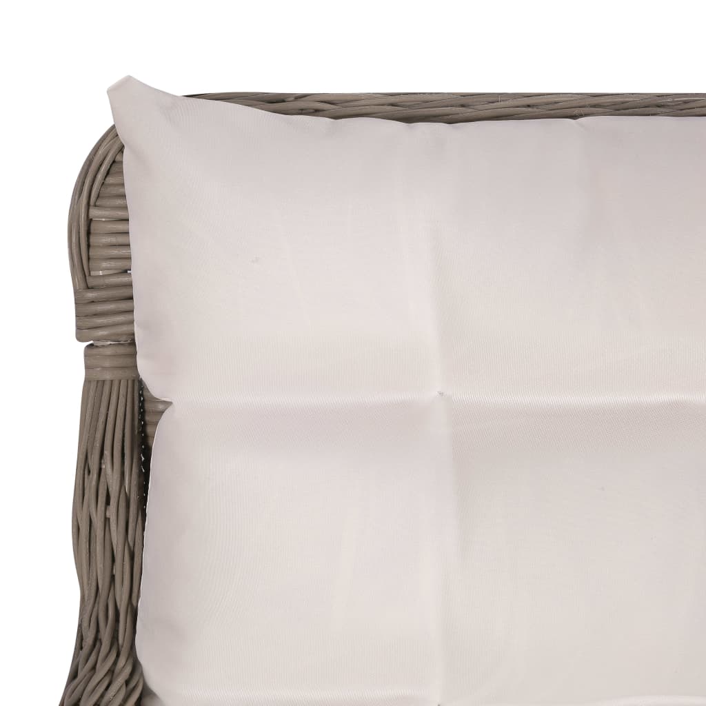 vidaXL 3-delige Bistroset met kussens poly rattan bruin