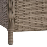 vidaXL 3-delige Bistroset met kussens poly rattan bruin