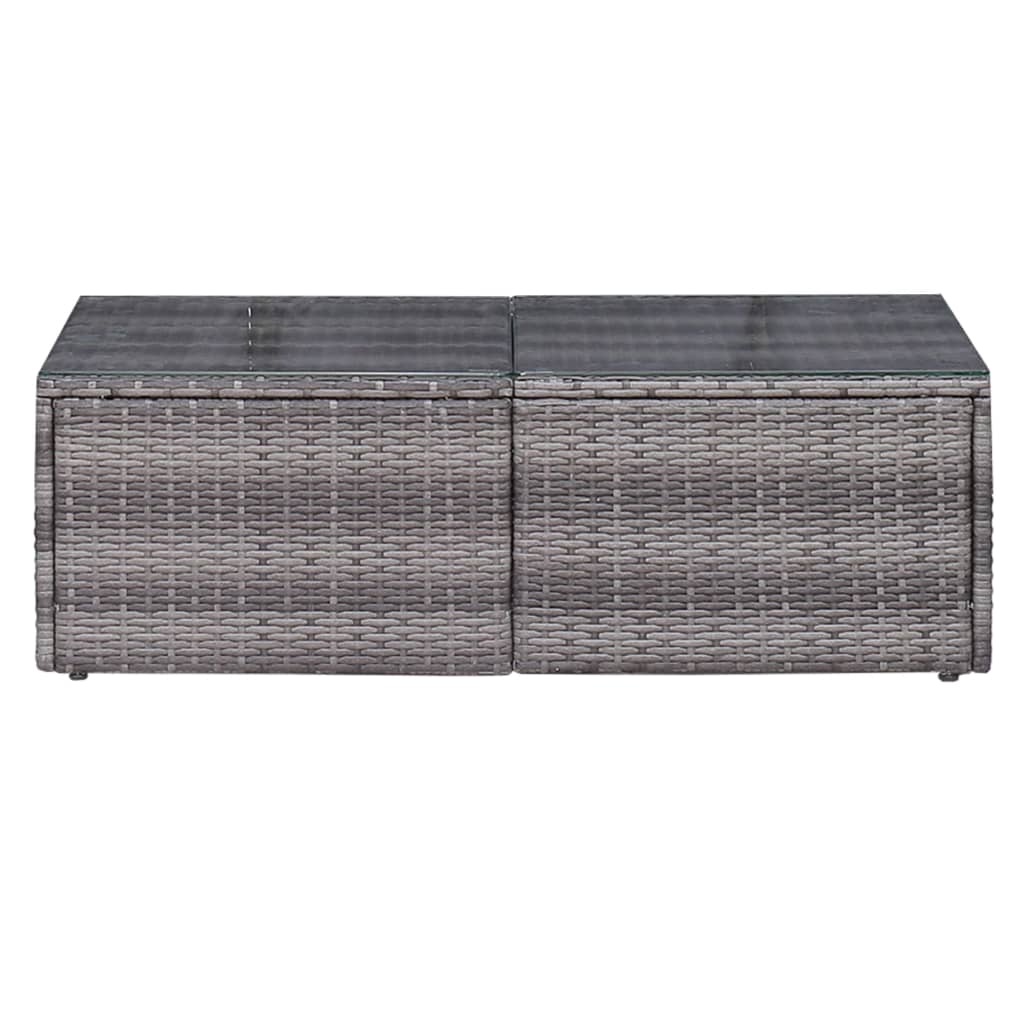 vidaXL 8-Piece Lounge Set with Cushions Poly Rattan Grey