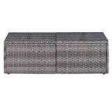 vidaXL 8-Piece Lounge Set with Cushions Poly Rattan Grey