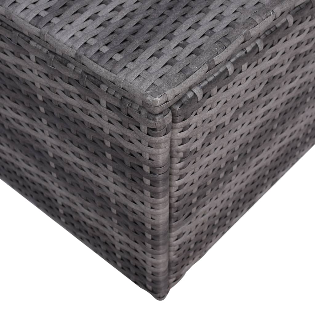 vidaXL 8-Piece Lounge Set with Cushions Poly Rattan Grey