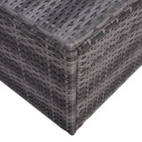 vidaXL 8-Piece Lounge Set with Cushions Poly Rattan Grey