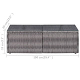 vidaXL 8-Piece Lounge Set with Cushions Poly Rattan Grey