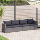 vidaXL Tuinhoekbanken 2 st poly rattan grijs
