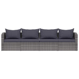 vidaXL Tuinhoekbanken 2 st poly rattan grijs