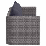vidaXL Tuinhoekbanken 2 st poly rattan grijs