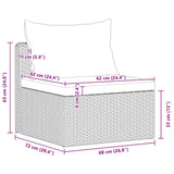 vidaXL Tuinhoekbanken 2 st poly rattan grijs