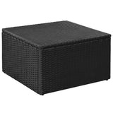 vidaXL 4-delige Loungeset poly rattan zwart en wit