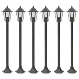 vidaXL Paalverlichting voor tuin E27 110 cm aluminium brons 6 st