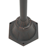 vidaXL Paalverlichting tuin E27 220 cm aluminium wit 2-delig