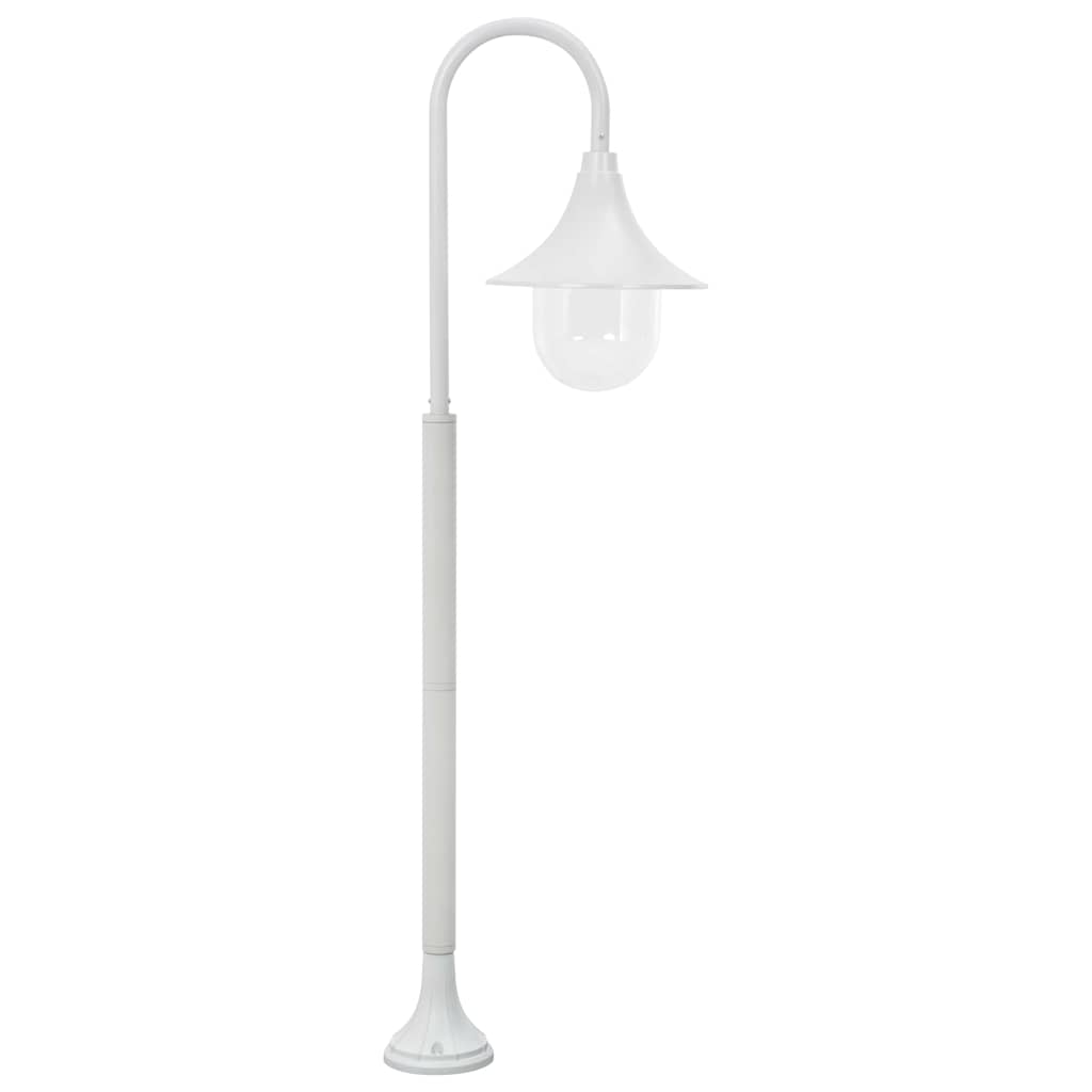 vidaXL Paalverlichting tuin E27 120 cm aluminium wit