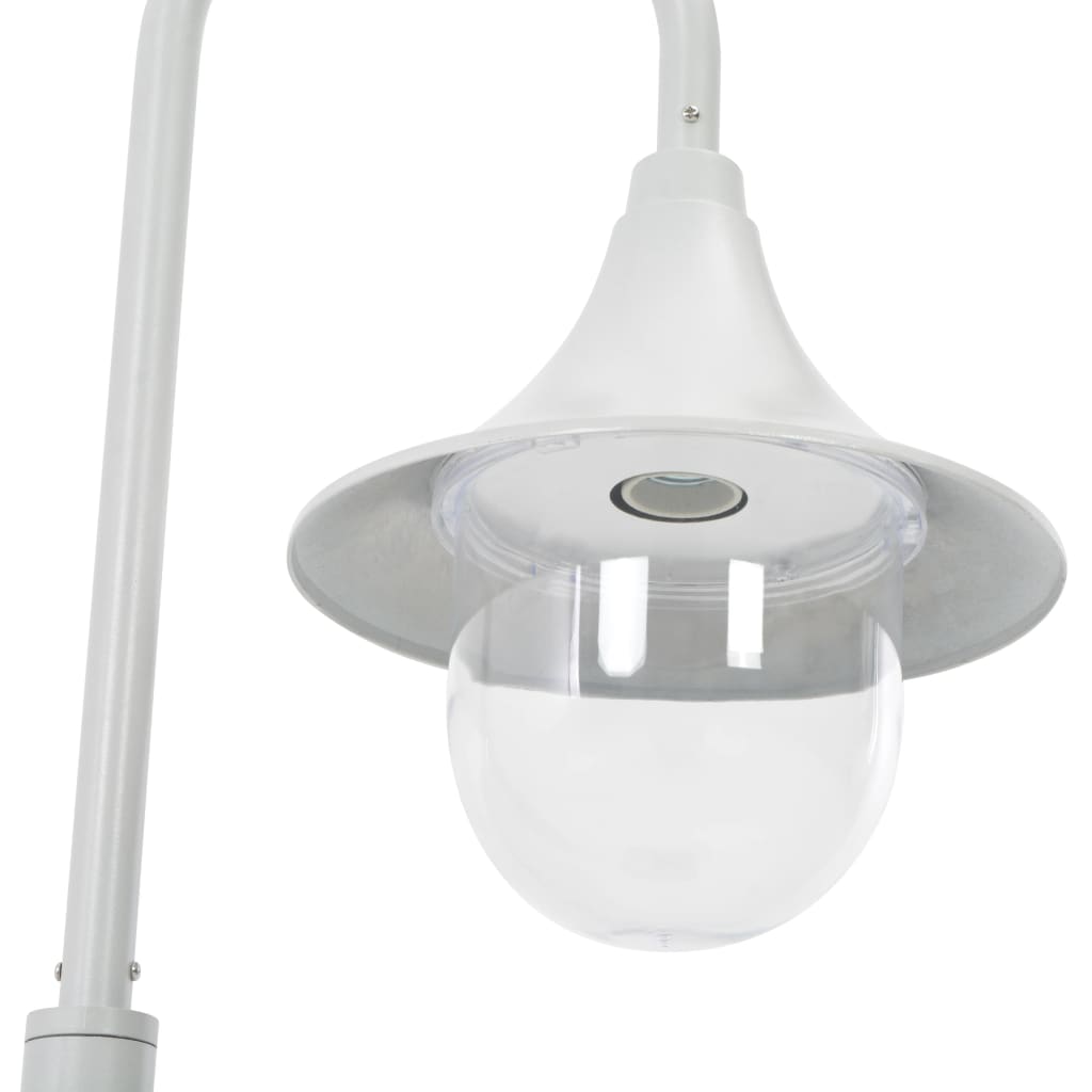vidaXL Paalverlichting tuin E27 120 cm aluminium wit