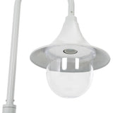 vidaXL Paalverlichting tuin E27 120 cm aluminium wit