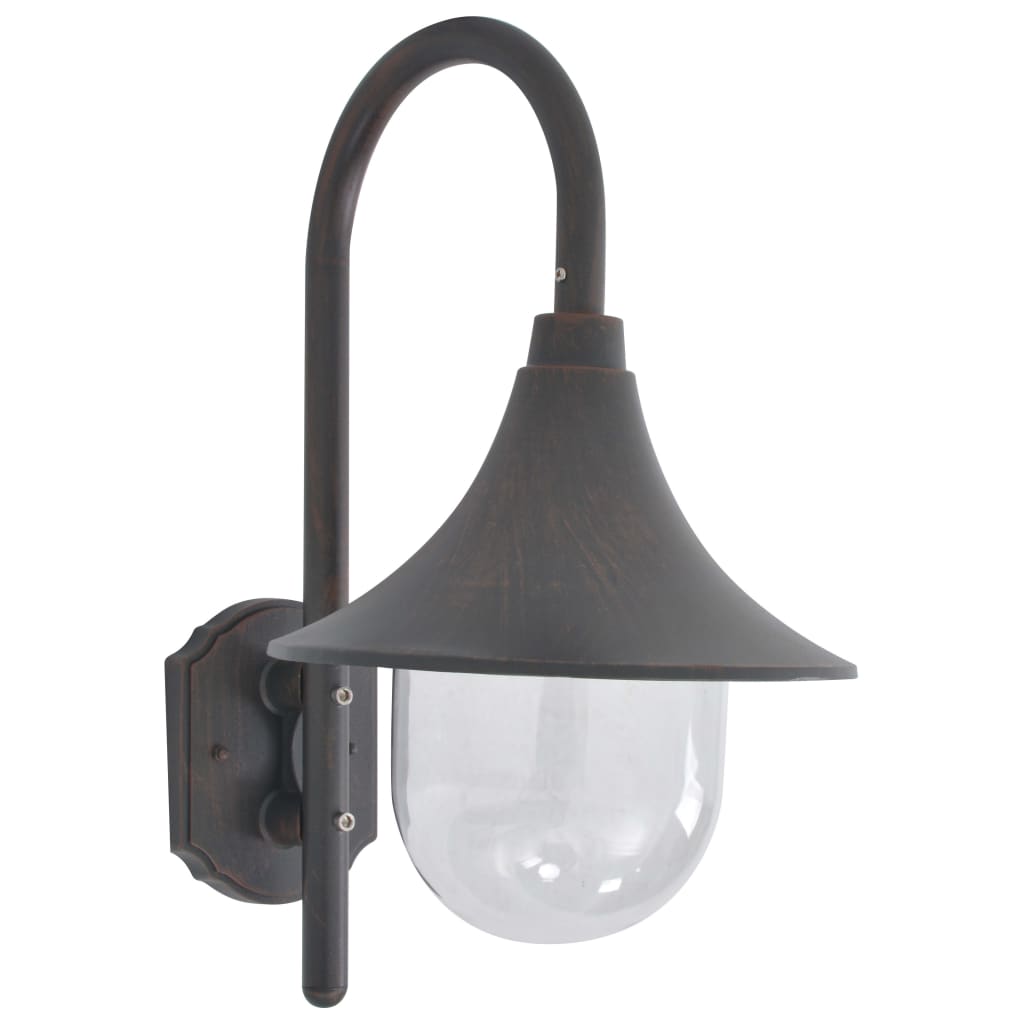vidaXL Tuin wandlamp E27 42 cm aluminium wit