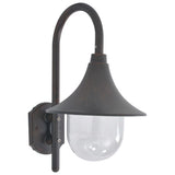 vidaXL Tuin wandlamp E27 42 cm aluminium wit