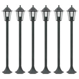 vidaXL Paalverlichting voor tuin E27 110 cm aluminium brons 6 st