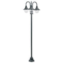 vidaXL Paalverlichting tuin E27 220 cm aluminium wit 3-delig