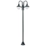 vidaXL Paalverlichting tuin E27 220 cm aluminium wit 3-delig