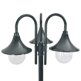 vidaXL Paalverlichting tuin E27 220 cm aluminium wit 3-delig