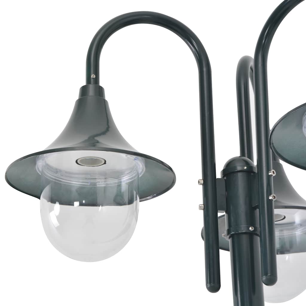 vidaXL Paalverlichting tuin E27 220 cm aluminium wit 3-delig