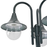vidaXL Paalverlichting tuin E27 220 cm aluminium wit 3-delig