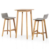 vidaXL 3-Piece Bar Set Solid Acacia Wood