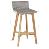 vidaXL 3-Piece Bar Set Solid Acacia Wood