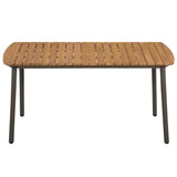 vidaXL Tuintafel 80x80x72 cm massief acaciahout en staal
