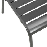 vidaXL Tuinstoelen 4 st gelat ontwerp staal donkergrijs