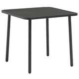 vidaXL Tuintafel 80x80x72 cm staal donkergrijs