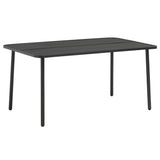vidaXL Tuintafel 80x80x72 cm staal donkergrijs