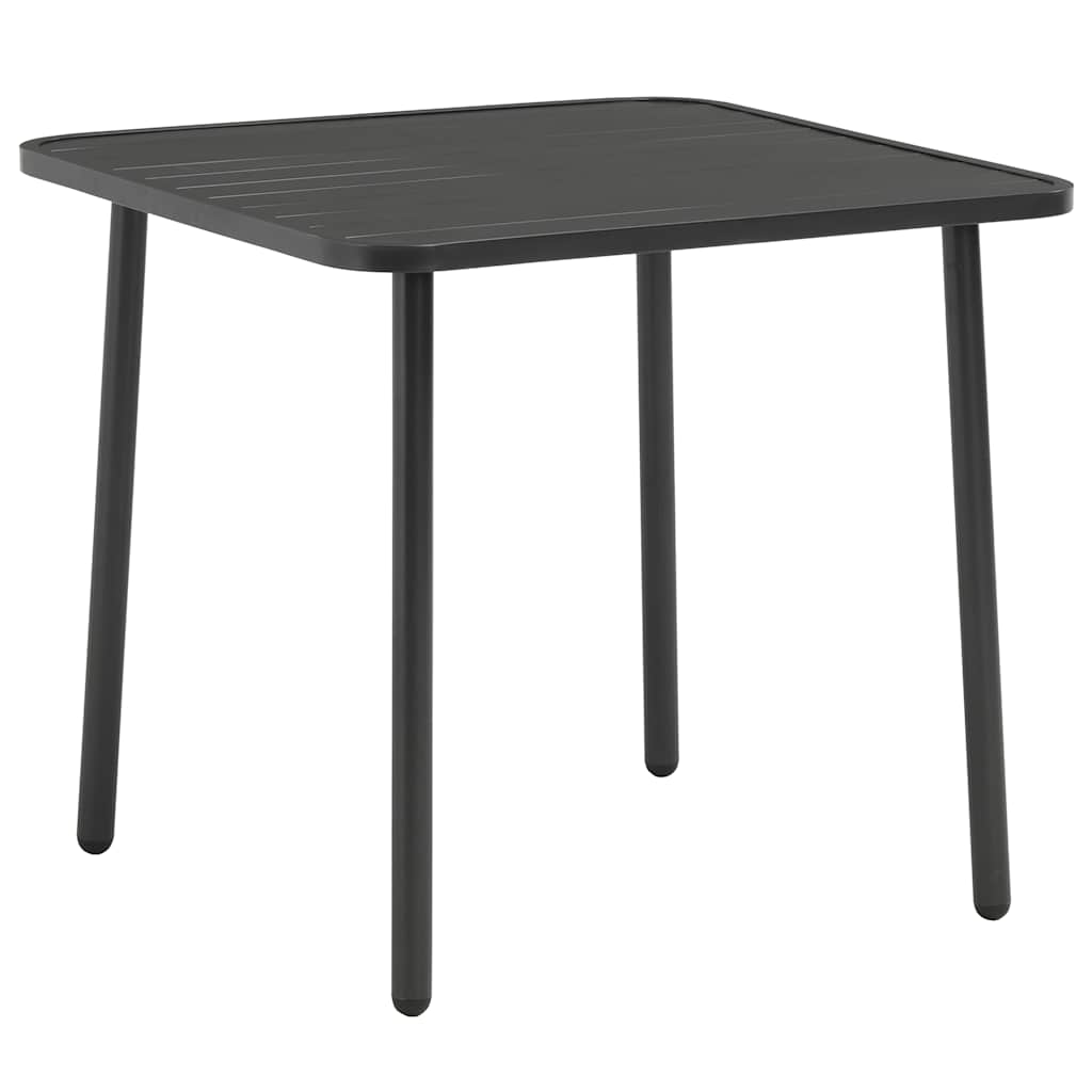 vidaXL 3-delige Bistroset staal donkergrijs