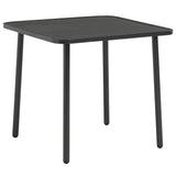 vidaXL 3-delige Bistroset staal donkergrijs