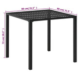 vidaXL Tuintafel 80x80x72 cm staal zwart