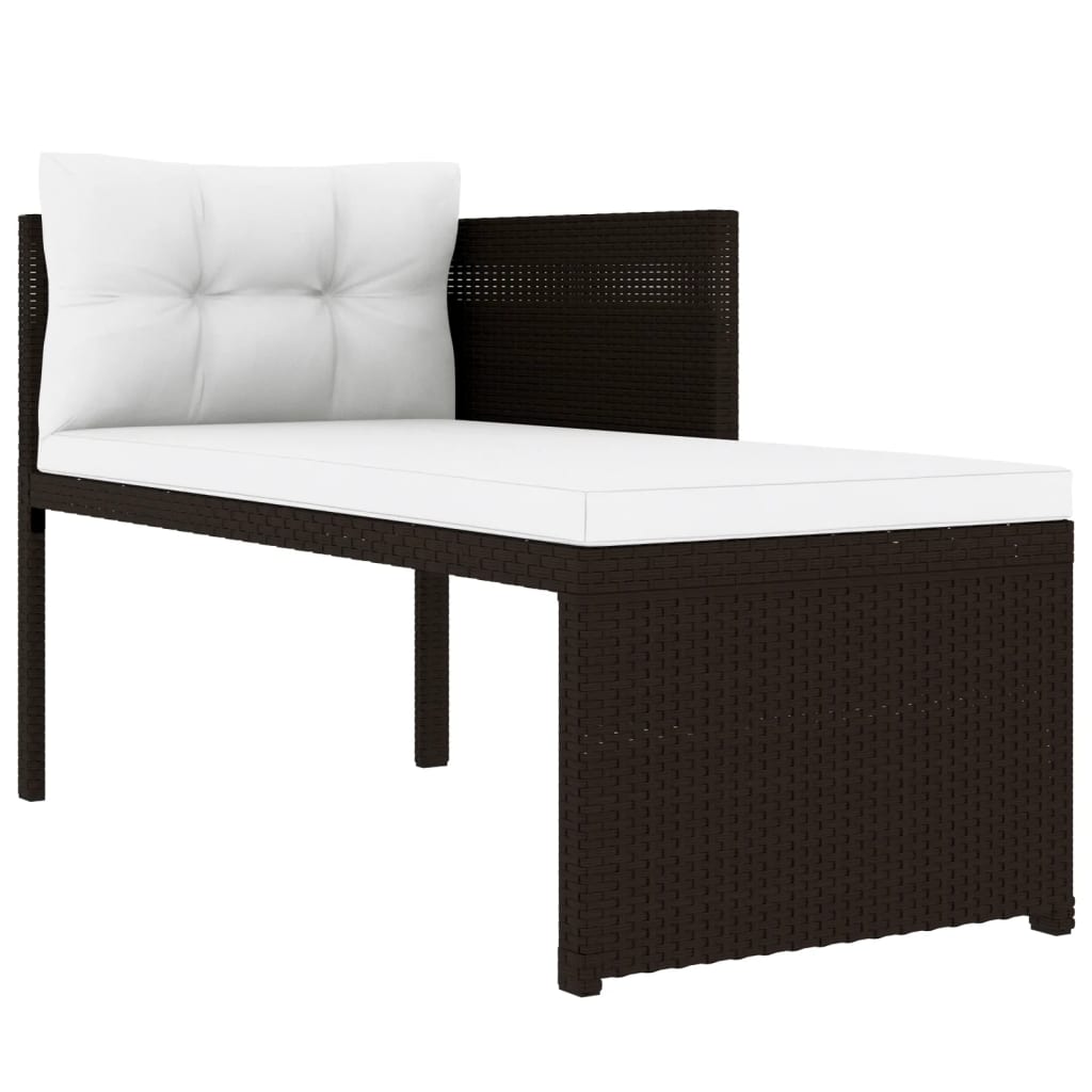 vidaXL 4-Piece Garden Lounge Set with Cushions Poly Rattan Grey