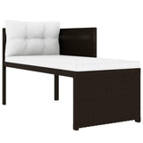 vidaXL 4-Piece Garden Lounge Set with Cushions Poly Rattan Grey
