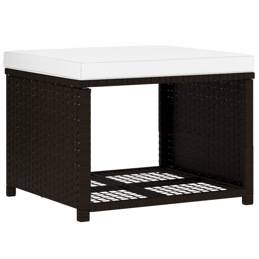 vidaXL 4-Piece Garden Lounge Set with Cushions Poly Rattan Grey
