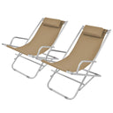 vidaXL Klapstoelen 2 st acier vert
