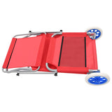 vidaXL Foldable Sun Lounger with Canopy and Wheels Steel Blue