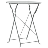 vidaXL 3-delige Bistroset staal grijs