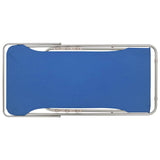 vidaXL Strandstoelen inklapbaar 2 st staal en oxford stof blauw
