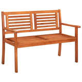 vidaXL Two-Seater Garden Bench 120 cm Solid Eucalyptus Wood