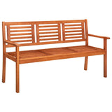 vidaXL Two-Seater Garden Bench 120 cm Solid Eucalyptus Wood