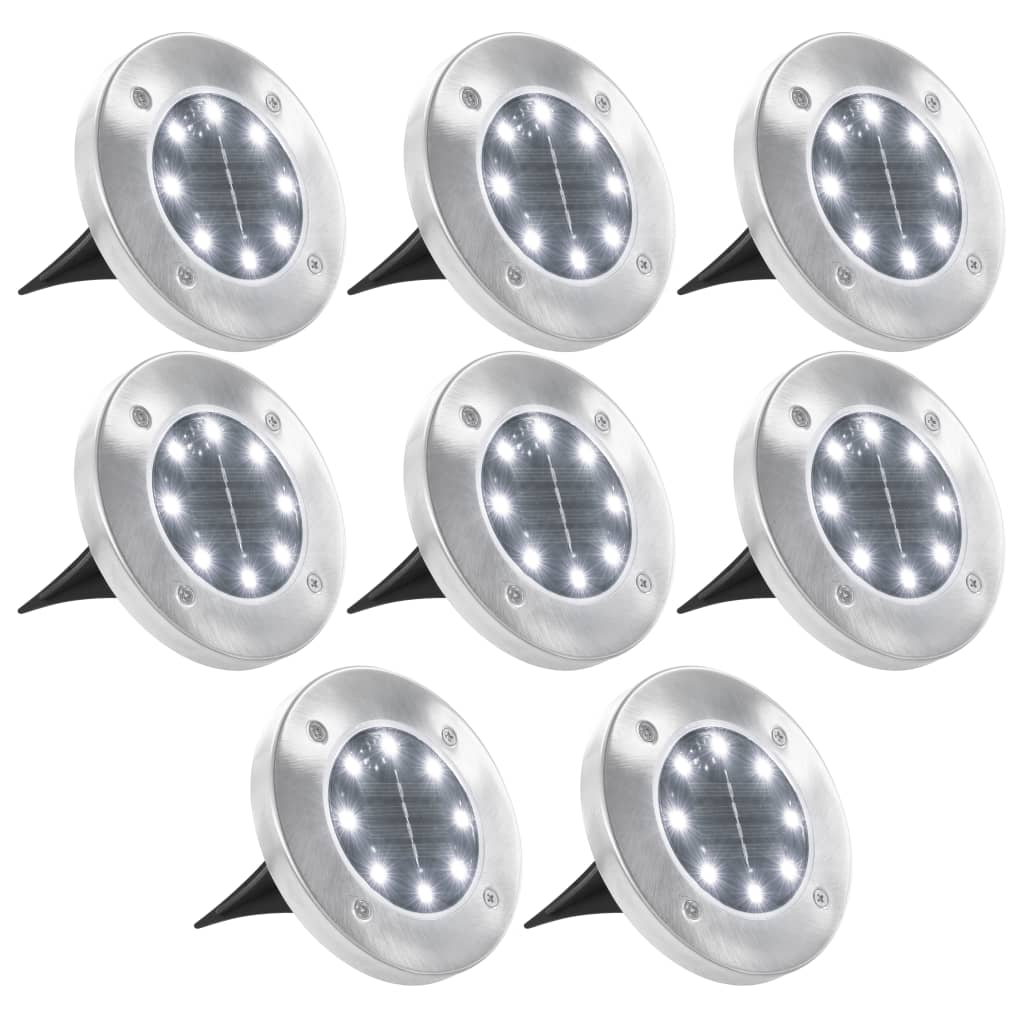 vidaXL Ground Lights 8 pcs solar LED RGB-colour