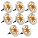 vidaXL Grondlampen 8 st solaire LED couleur RVB