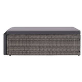 vidaXL 2-delige Loungeset met kussens poly rattan bruin