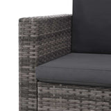 vidaXL 2-delige Loungeset met kussens poly rattan bruin